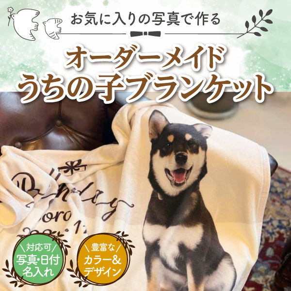 ペット　ブランケット　可愛い可愛いうちの子に包まれたい